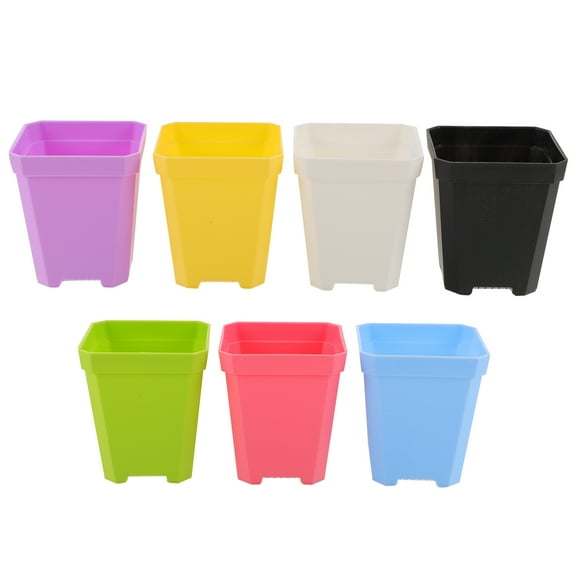 MEIBUTYUP 7-Piece Round Flower Pot Set for Indoor Home Decor, 3x3 Inch Small for and Herbs