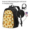 thumbnail image 2 of Salouo Yellow Polka Dot Sunflower Pattern Extra Large Travel Laptop,Backpack with USB Charging Port College Backpack Business Work Bag Casual Daypack Fits for Men & Women, 2 of 7