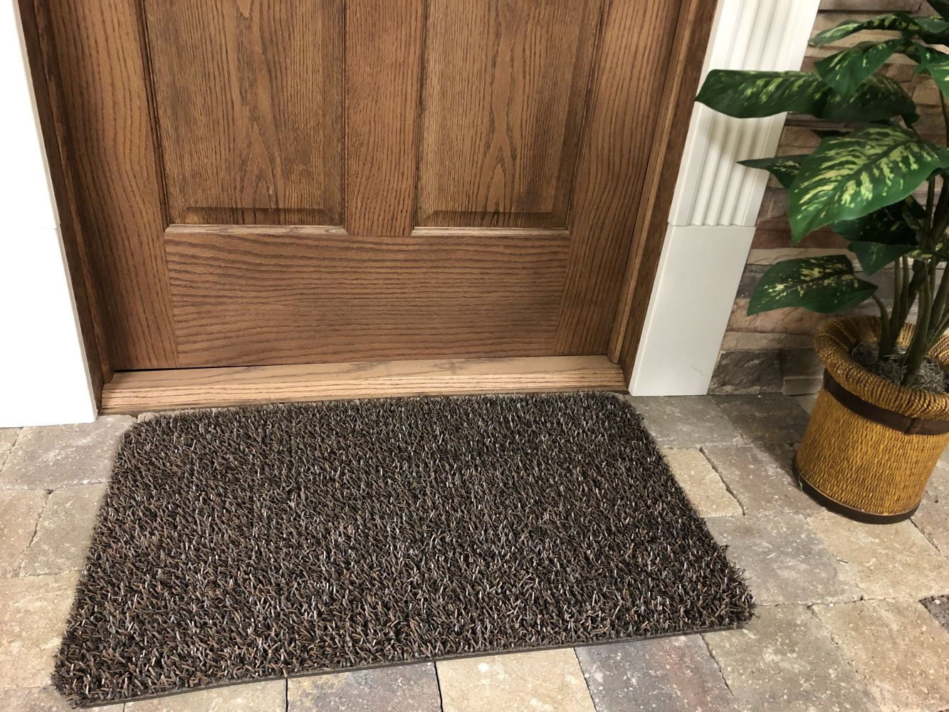 Clean Machine High Traffic AstroTurf Scraper Doormat 17.5 x 29.5 inch Sandbar Brown Outside Use