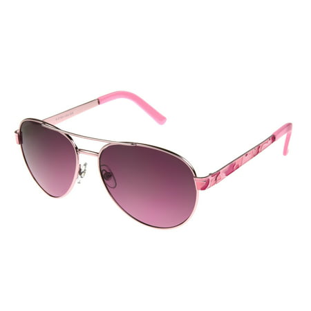 Foster Grant Women's Pink Aviator Sunglasses H10