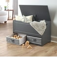 thumbnail image 2 of Badger Basket Children's Wooden Up & Down Toy Box and Storage Bench 3.8 Cu ft. - Charcoal, 2 of 11