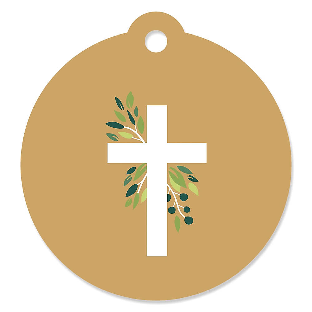 Elegant Cross Religious Party Favor Gift Tags (Set of 20)