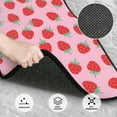 thumbnail image 3 of Honeii Hand Drawn Strawberry Print Car Foot Mat Four-Piece Set - Front & Rear Universal Car Floor Mats for SUVs, Trucks, Sedans, 3 of 7