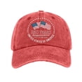 thumbnail image 5 of US 250th Anniversary Celebration Casual Hat Cool Washed Distressed Adjustable 1776-2026 Patriotic Baseball Cap for Men Women,Watermelon Red, 5 of 5