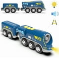 thumbnail image 1 of Tren de Locomotora de Acción Que Funciona con Pilas (Conexión Magnética): Potente Tren Bala con Motor Compatible con Thomas, Brio, Chuggington, Pistas de Madera, Auto de Juguete para Niños Pequeños, 1 of 7