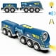 thumbnail image 1 of Tren de Locomotora de Acción Que Funciona con Pilas (Conexión Magnética): Potente Tren Bala con Motor Compatible con Thomas, Brio, Chuggington, Pistas de Madera, Auto de Juguete para Niños Pequeños, 1 of 7
