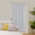 thumbnail image 4 of ZOPZO Blackout Door Curtain for Glass Doors, 1 Panel, Off White, 25W x 40L Inch, Thermal Insulated Privacy with Dual Rod Pockets, Adjustable Tieback, 4 of 8