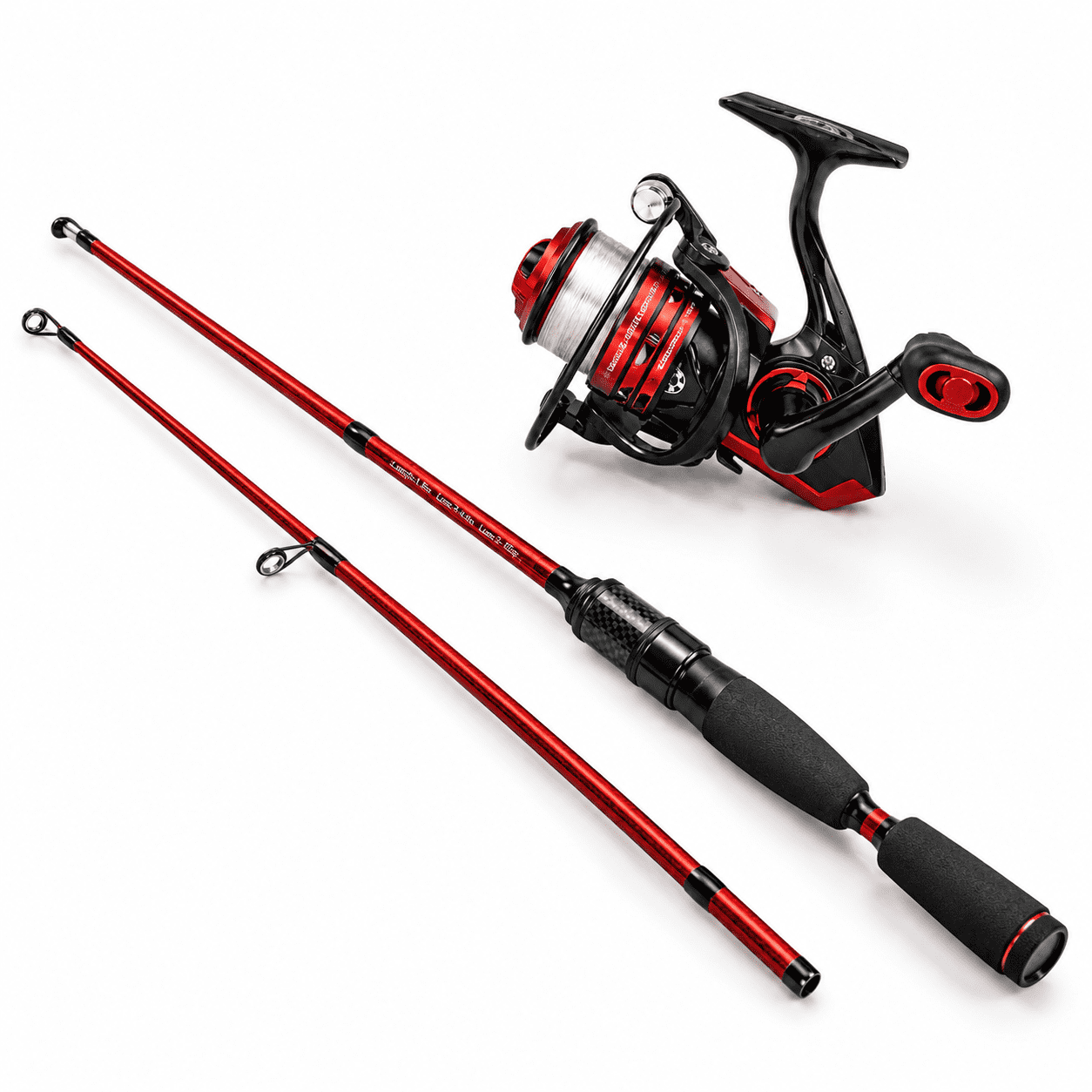 Spinning Rod and Reel Combo 6 6 Ultralight Carbon Fishing Setup for Trout Crappie Panfish