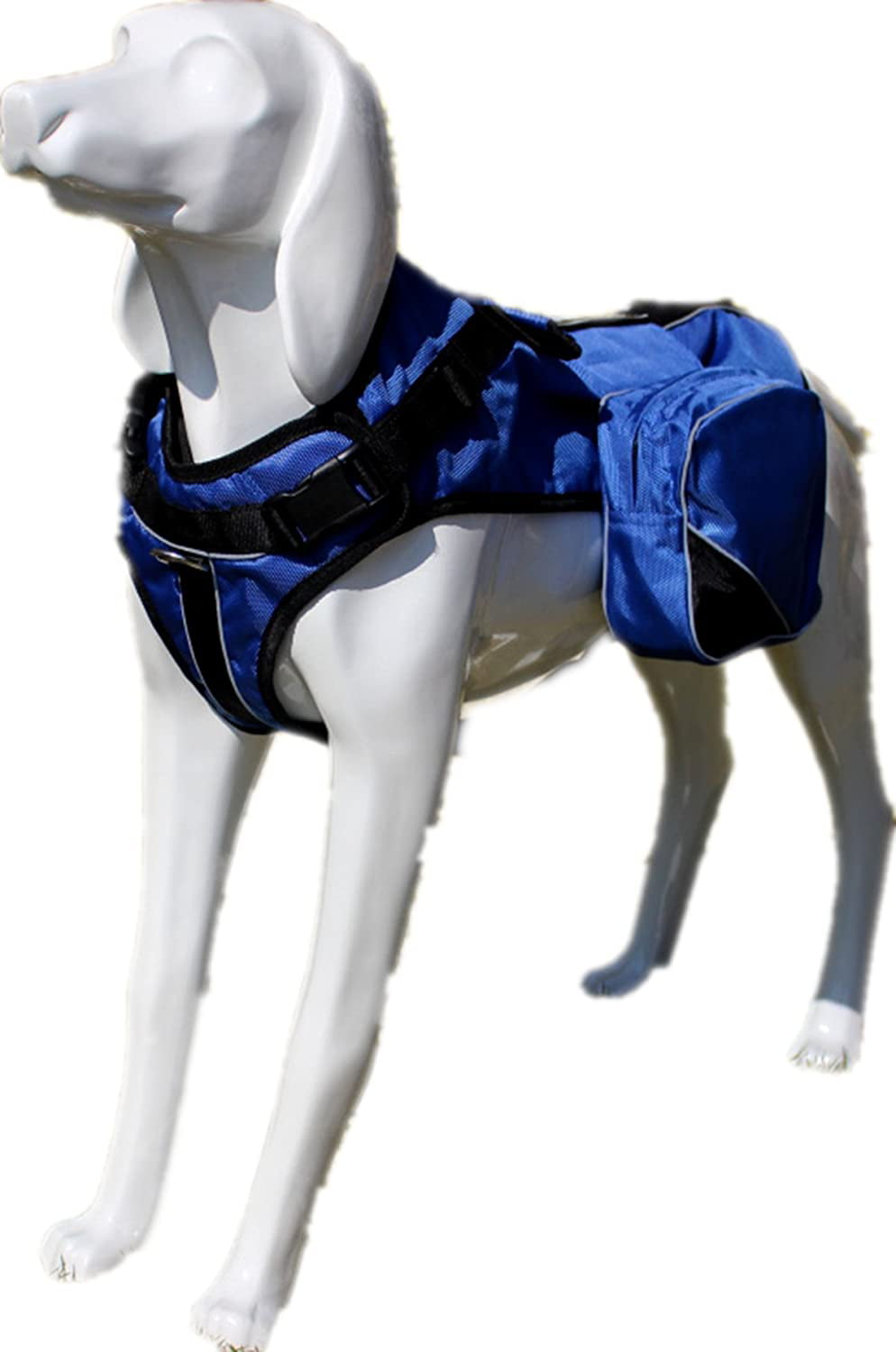No Pull Harness Service Dog Vest Removable Saddle Bag Dogs Backpack Harness