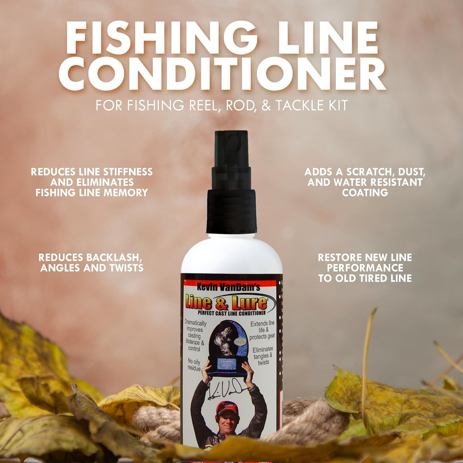 braided fishing line conditioner Optic Orange 8X- No Fade spray bottles and 5oz Ardent Line Butter Aerosol Conditioner