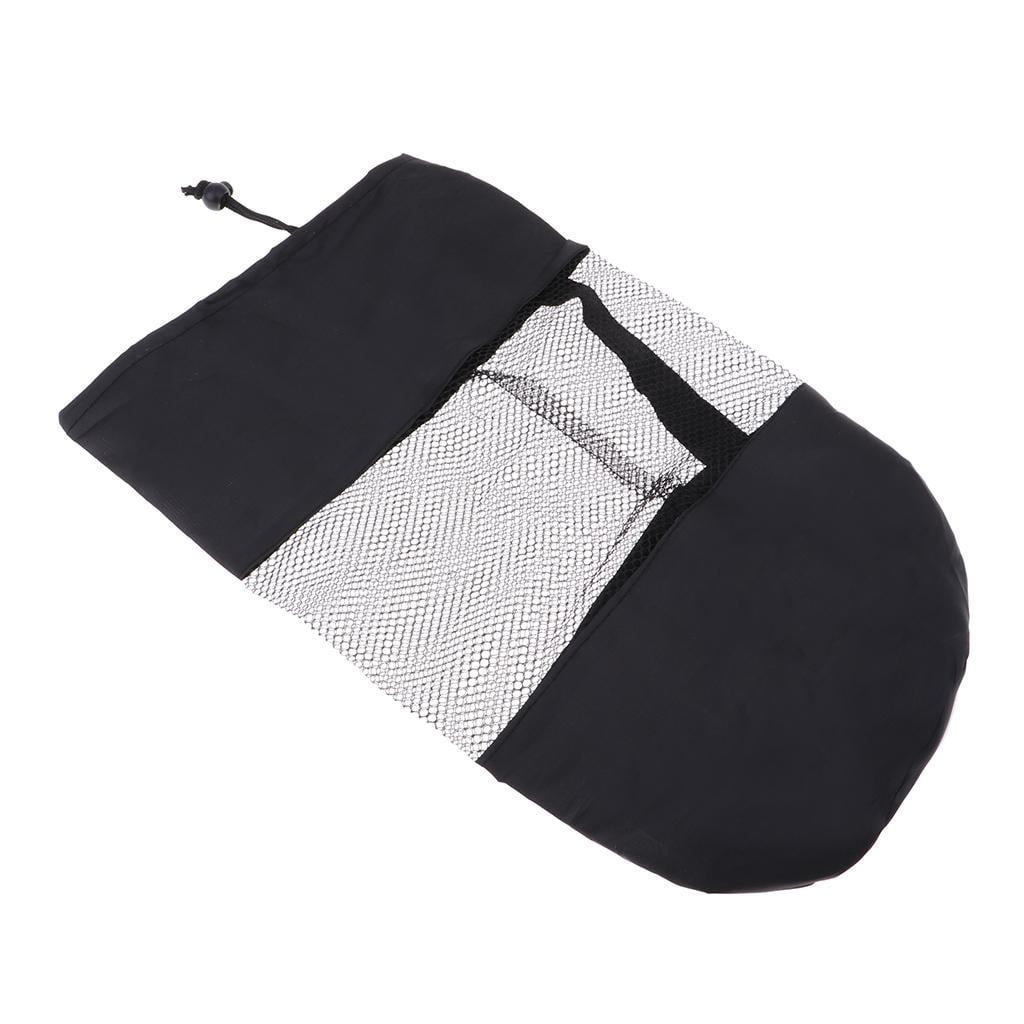 DOJA Barcelona Sac Tapis Yoga Noir – 25x24.5x82cm, Polyester Résistant, Sangle Réglable, Maille Respirante