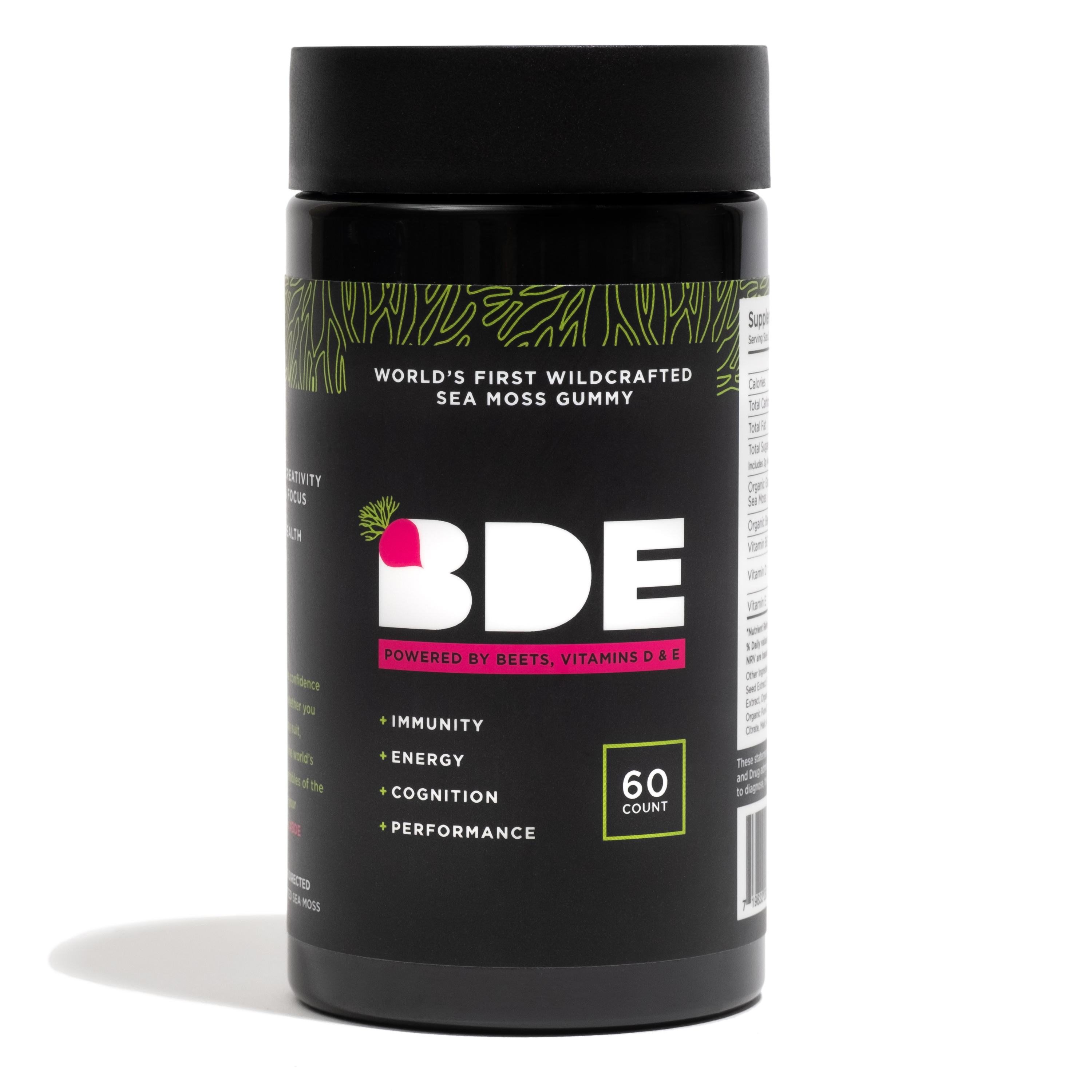 BDE Organic Wildcrafted Sea Moss Gummies Dietary Supplement, 60 Ct ...