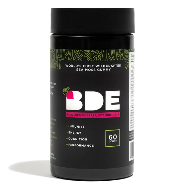 BDE Organic Wildcrafted Sea Moss Gummies Dietary Supplement, 60 Ct