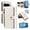 White, variant on Wallet Lanyard Crossbody Strap Heavy Duty Case for Google Pixel 9 / 9 Pro with Cash Slots Card Holder Zipper Pocket Remium PU Leather TPU Full Body Protective Kickstand Rugged Phone Cover, Black