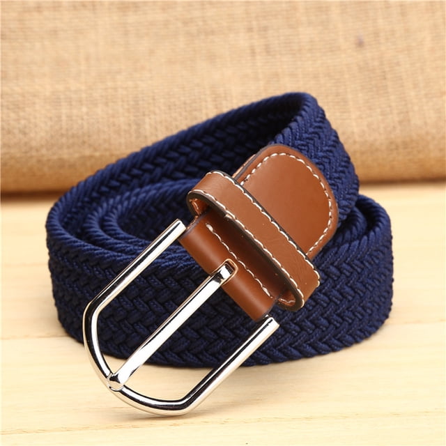 Kelon Ceinture en Solde Ceinture en Polyester Hommes Femmes Mode Ceinture de Taille Étroite Extensible Ceinture de Robe Ceinture de Pantalon Boucle Ceinture en Toile