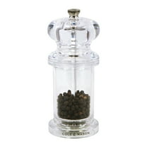 Cole & Mason 505 Refillable Spice Mill - Kitchen & Home Accessory - Table Pepper Grinder - Peppercorn Included - Acrylic - Pepper Mill 5.5"