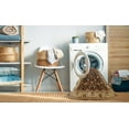 thumbnail image 2 of Ahgly Company Machine Washable Indoor Square Industrial Modern Red Brown Area Rugs, 6' Square, 2 of 7