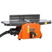 KFFKFF 8-Inch Spiral Benchtop Jointer, 2 HP 8500 RPM Wood Jointer with 18-Blade Cutterhead, Extendable Cast Aluminum Table, Adjustable Fence, 1/8-Inch Depth Capacity for DIY Woodworking