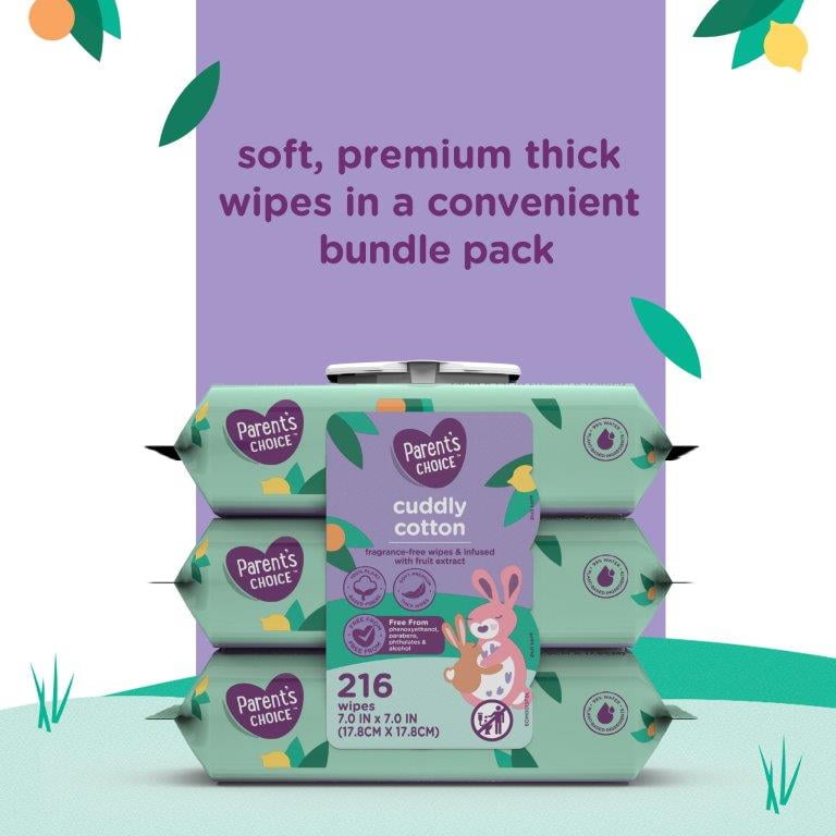 parent's choice cotton wipes
