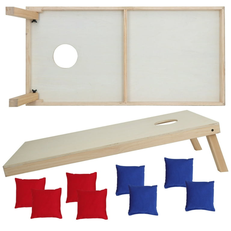 New York Giants 2' x 4' Vintage Triangle Wood Tournament Cornhole Set