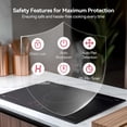 thumbnail image 5 of TECASA 36 in Built-in Induction Cooktop, 10800W Electric Cooktop 5 Burners with Boost, Touch Control Stove Top, Timer & Child Lock, Black, 5 of 15