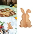 thumbnail image 3 of JHEHF Rabbit Shaped Wooden Serving Board Easter Cutting Board Kitchen Charcuterie Boards Serving Platter Chopping Cutting Board Easter Holiday Party Supplies, 3 of 7