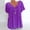 Purple, variant on Women's Summer Plus Size Tops Loose Floral Print Blouse Short Sleeves T-Shirt V-neck Flowy Pullover Tee