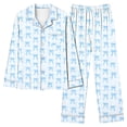 thumbnail image 4 of 2 Piece Sets for Women Fall Plus Size Cute 2 Piece Outfits for Women Fall Women's Home Pocket Printed Pajama Set For Daily Home Wear reorders, 4 of 6