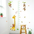thumbnail image 4 of Cartoon Giraffe Monkey Height Measure Wall Stickers Home Decor For Kids Rooms Decals Wall Art, 4 of 8