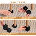 thumbnail image 6 of 8 Pack Furniture Risers, Adjustable Bed Risers, Couch Risers Heavy Duty Lifts Height 1 Inch, 2 or 3 Inch, Square Stackable Bed Raisers for Table Desk Couch Chair Cabinet Sofa Legs, Black, 6 of 7