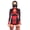 Red, variant on Leg Avenue Dragon Ninja Costume for Women with Hooded Romper, Black/Red, 3 PC