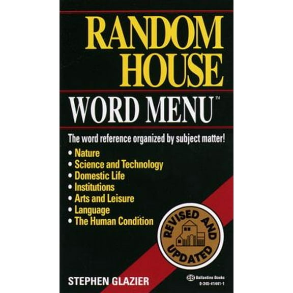 Pre-Owned Random House Webster's Word Menu (Unknown) 0345414411 9780345414410