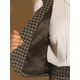 thumbnail image 5 of Chaleco a cuadros vintage para mujer con cuello en V y un solo pecho sin mangas con espalda cruzada marrón XS, 5 of 5