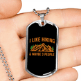 thumbnail image 2 of Collier Campeur J'aime Randonnée Collier en Acier Inoxydable Ou 18k or Chien Tag 24" Chaîne, 2 of 8
