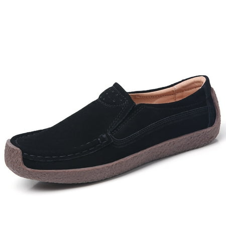 

Women‘s Flat Slip-on Loafers Breathable Solid Color Non-slip Walking Shoes Casual Low Top Shoes