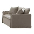 thumbnail image 2 of Savoir Loveseat, 2 Accent Pillows, Plush Modern Beige Linen, 64 Inch, 2 of 5