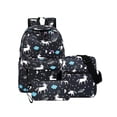 thumbnail image 1 of Set 3 Mochila Lonchera y Lapicera Escolar Unicornios Negro Belug Kit Mochila, 1 of 4