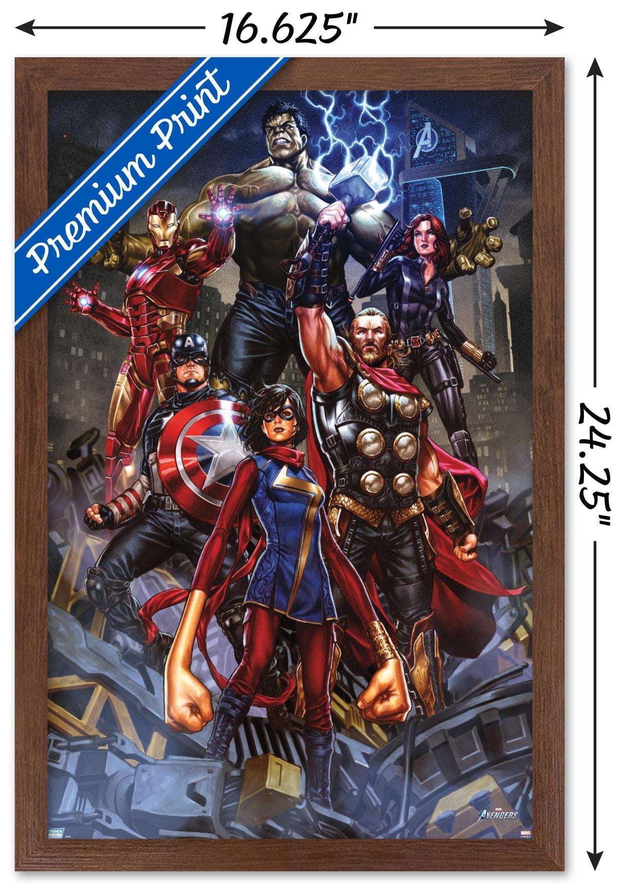 Marvel's Avengers - Unite Wall Poster, 14.725" x 22.375", Framed