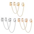 thumbnail image 4 of AMERTEER 2Pcs Chain Combination Ring Stylish Punk Style Chain Goth Cool Rings for Women Teen, 4 of 7