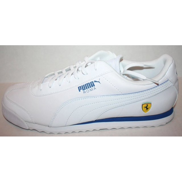 PU & MA Scuderia Ferrari ROMA 306083-11 Men's US 11 UK 10 White/White/Galaxy Blue