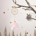 thumbnail image 4 of Hwkond Christmas Ornaments Christmas Hanging Plush Pendant Feather Pendant Five Pointed Star Wall Hanging Dreamcatcher Christmas Decorations, 4 of 5