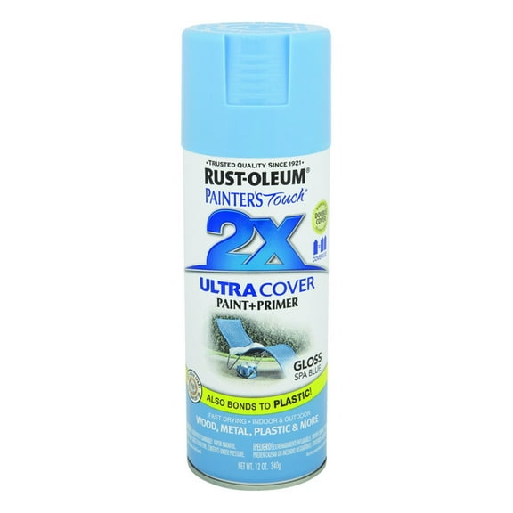 Painters Touch 2x Spray Paint, Gloss Spa Blue, 12 oz., Rust-Oleum, 249093