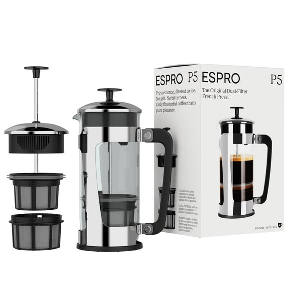 Cafetera de prensa francesa ESPRO P5 530 ml negra
