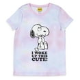 thumbnail image 2 of Peanuts Girls' I Woke Up This Cute Snoopy Tie-Dye Sleep Pajama Set Shorts, 2 of 7