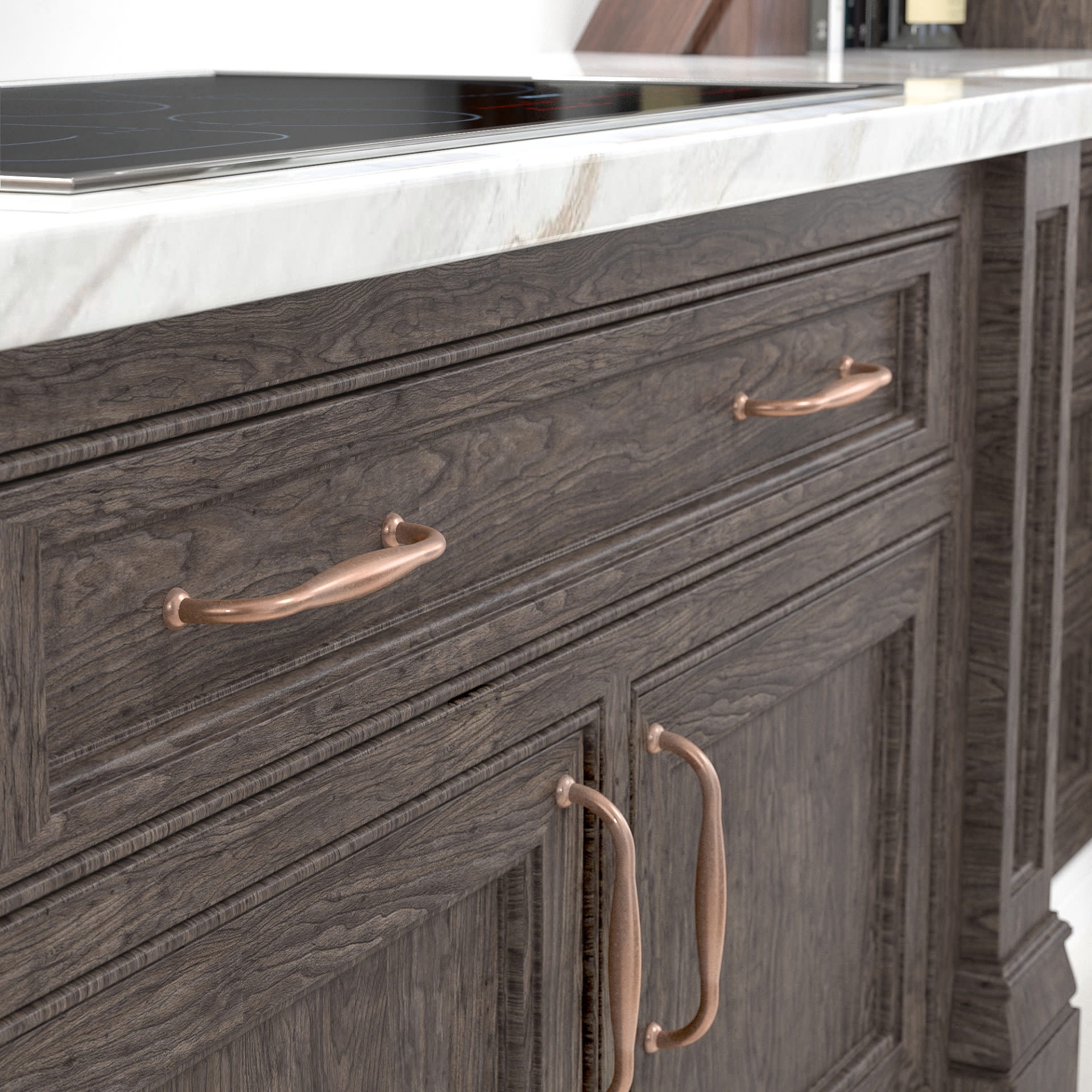 Richelieu 6565192147 7-9/16" Center To Center Handle Cabinet Pull - Durham Bronze