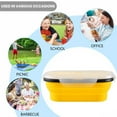 thumbnail image 4 of Ludlz 800ML Silicone Lunch Box Collapsible Leak-proof Portable Lightweight Food Storage Container with Lids for Outdoor, 4 of 8