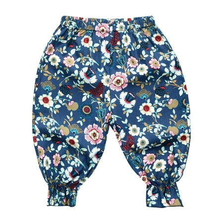 

Baby Girls Pants Polka Dots Printed Mid Waisted New Casual Fashion Cropped Bloomers Dailywear Streetwear Cozy Trousers