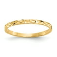 thumbnail image 1 of Bague Enfant en Or Jaune 14K avec Diamants et Zigzag, 1 of 2