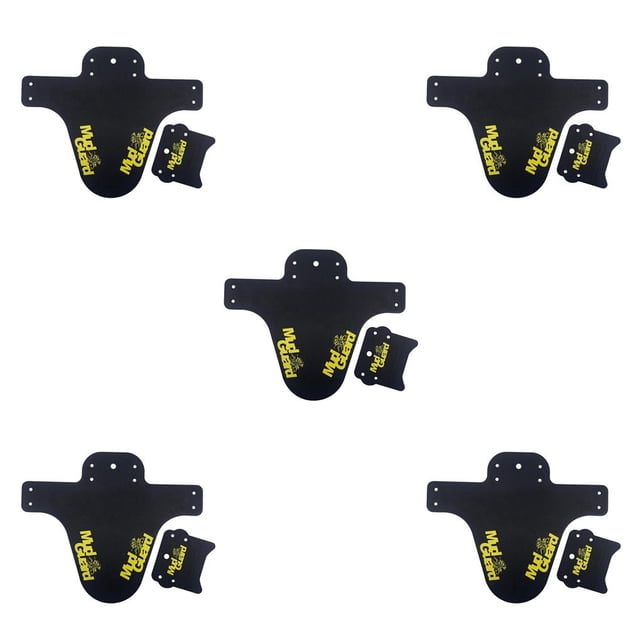 Toystoory Universal Mountain Bike Fast Release Mudguard Bicycles Guards Cycling Removable Mud Replacement Protectors Road amarillo 5piezas