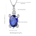 thumbnail image 3 of Juwaliy Turtle Collar Zafiro Septiembre Piedra Natal Encanto 925 Sterling Silver Azul Cristal Dije Joyería Mujeres Hija Esposa Madre Navidad Regalos de Cumpleaños, 3 of 8